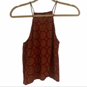 Brandy Melville Red Print Crop Top XS